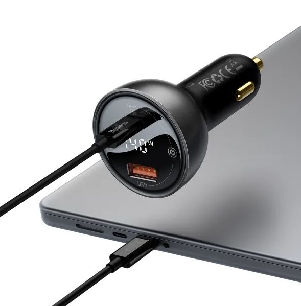 Baseus 140W Автомобильное зарядное устройство Dual Fast Car Charger