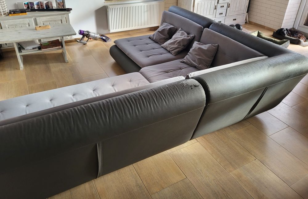 narożnik szary kanapa