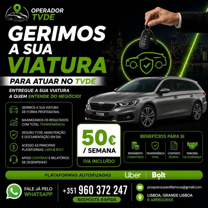 GERIMOS A SUA VIATURA PARA TVDE