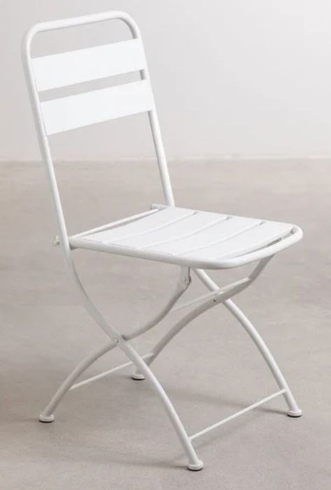 1 Mesa e 2 cadeiras  Branco Dobrável