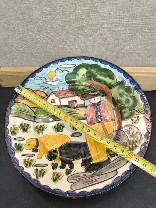 Prato artesanal - Pastor com ovelhas