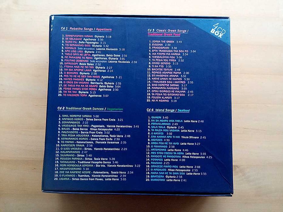 Caixa 4 CDs + Livro Receitas - Made In Greece