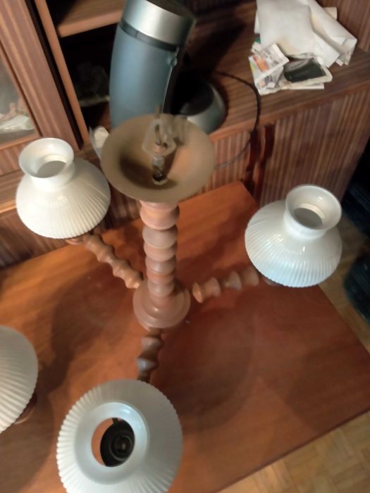 Żyrandole  trzy i pięcioramienne -  czas PRL lata 80 te