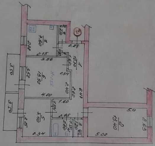 Продається 3-кімнатна квартира у місті Мерефа на вул. Сумській Od4