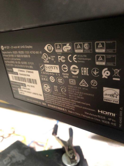 4K професійний монітор HP Z27 27" UHD IPS  був у використанні з США