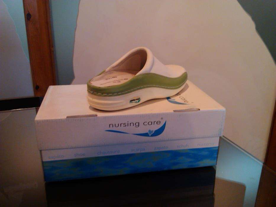 Soca Hosp. Branco/Verde Tam 36 - Novo