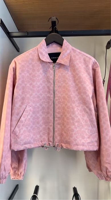 Coach рожева куртка бомбер, вітровка