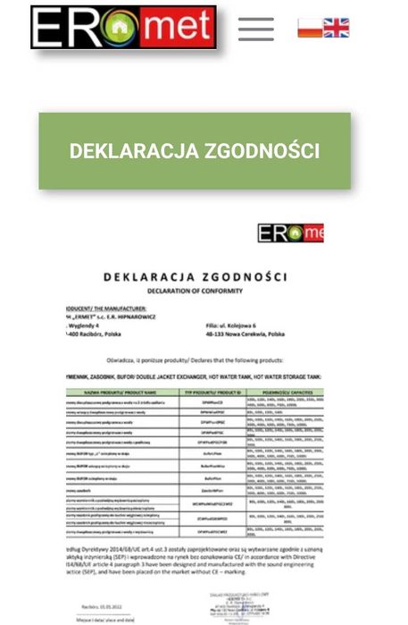 Bufor ciepłej wody 750l.