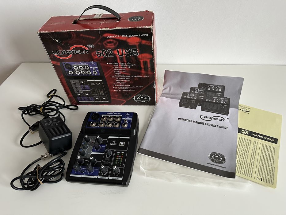 Mikser Wharfedale Pro Connect 502 USB - Interfejs Audio. Stan Jak Nowy