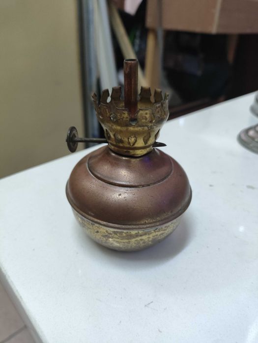 Lamparina a oleo em cobre pequena Vintage