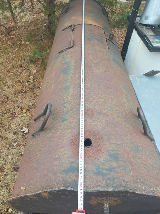 Бочка ёмкость резервуар 1.25 куба 2500 х 800 см металл 9 мм