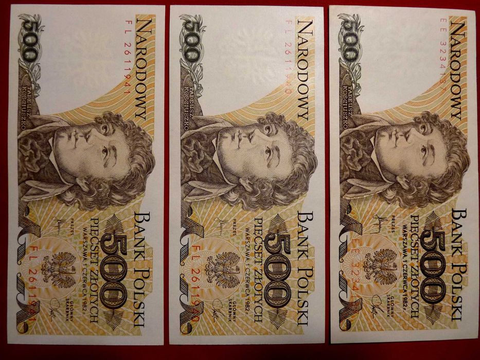 Banknoty 500zł (1982)