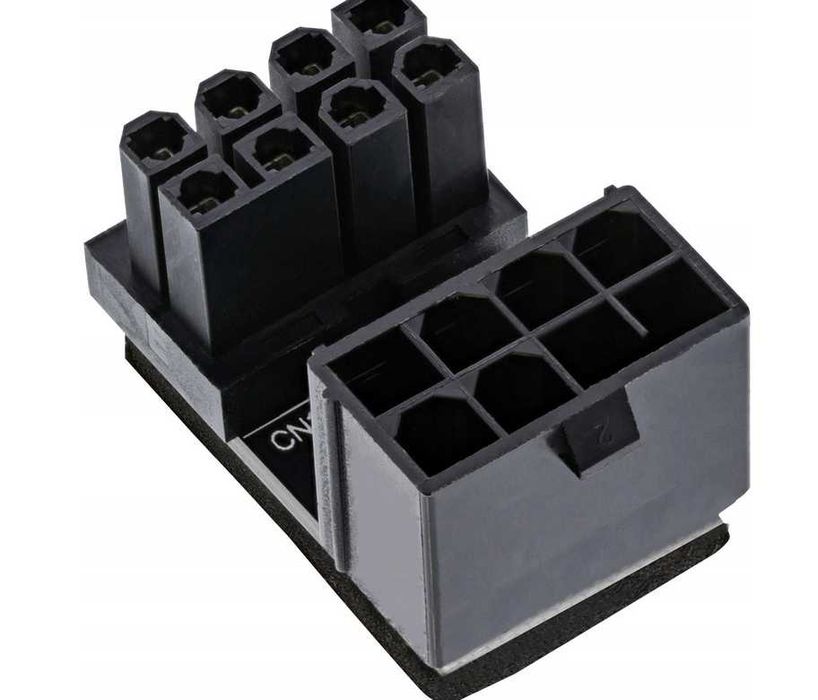 Kątowy adapter zasilania karty graficznej 8pin M/F obrócony