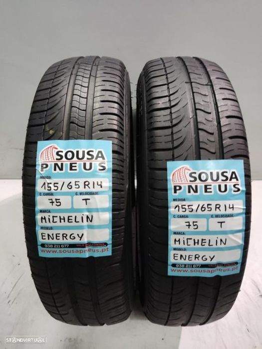 2 pneus semi novos 155-65r14 michelin - oferta dos portes 75 EUROS