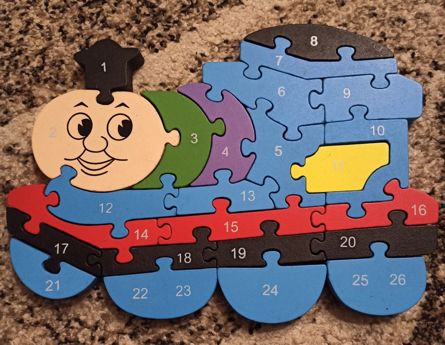 Komplet drewnianych puzzli 3 sztuki