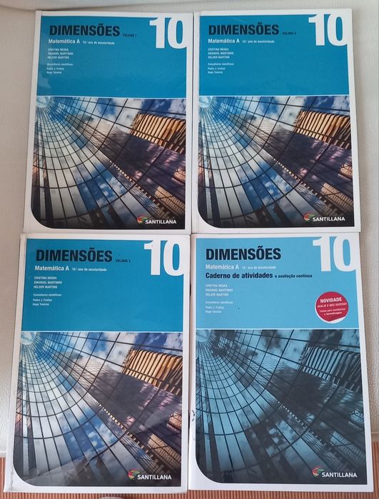 Manual escolar Matemática A 10° ano- Dimensões