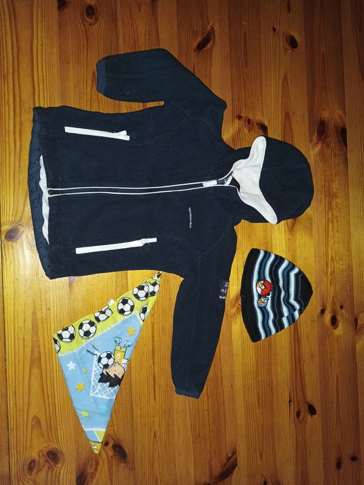 Ciepła bluza, czapka, chustka 98/104