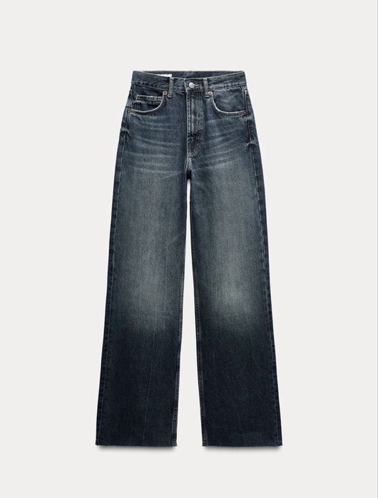 Джинси Zara Wide-Leg у синьому кольорі 32
