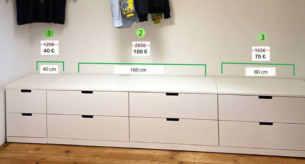 Cómodas - gama NORDLI - Ikea