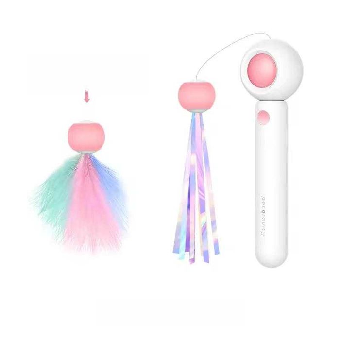 Інтерактивна вудочка з лазером для кота та можливістю регулюв. довжини