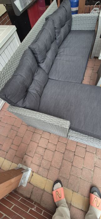 Sofa narożna z technorattanu