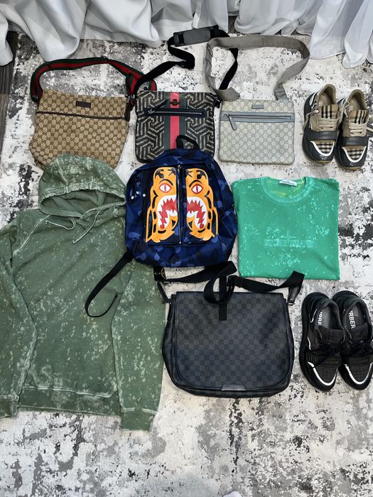 Bape, gucci lv, burberry ramsey, stone island off dye худи, кроссовки, рюкзак, сумка