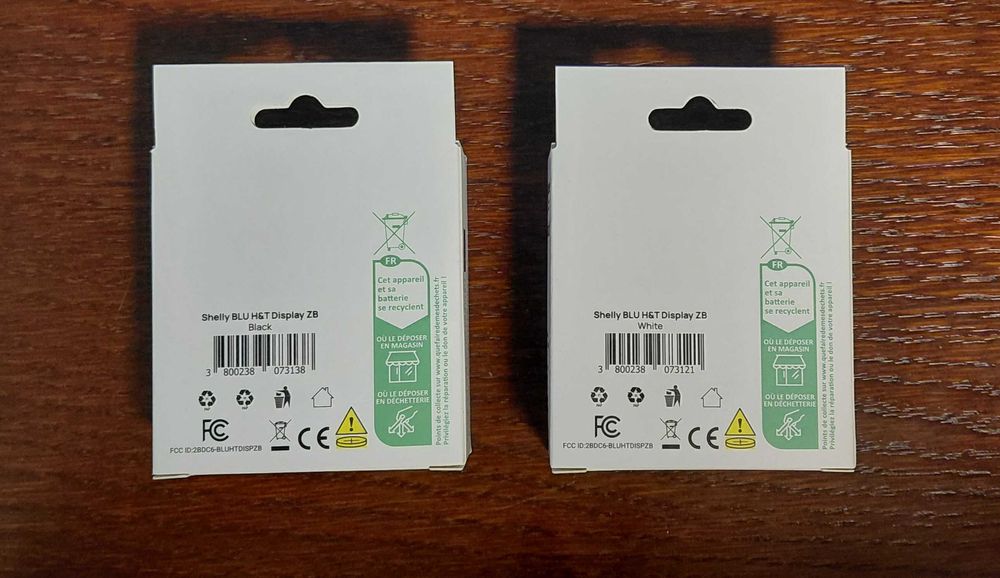 Nowe Termometry Shelly BLU H&T Display ZB Zigbee & Bluetooth