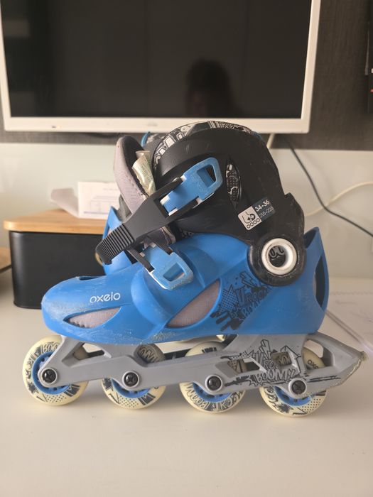 Patins em Linha Oxelo / Decathlon (Tamanho Ajustável 34-36)
