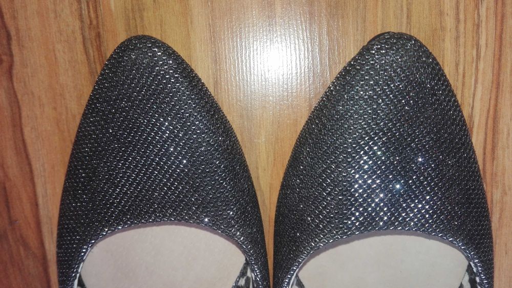 Baleriny  brokatowe r.36,37
