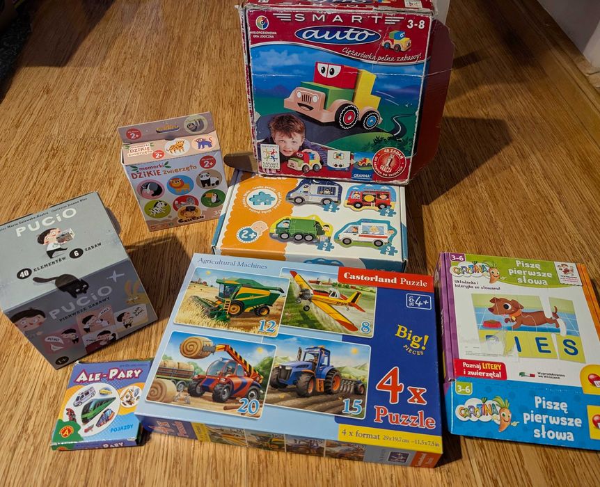 Gry Smart games, Pucio pierwsze zabawy 1+, puzzle 2+, 4+ memorki