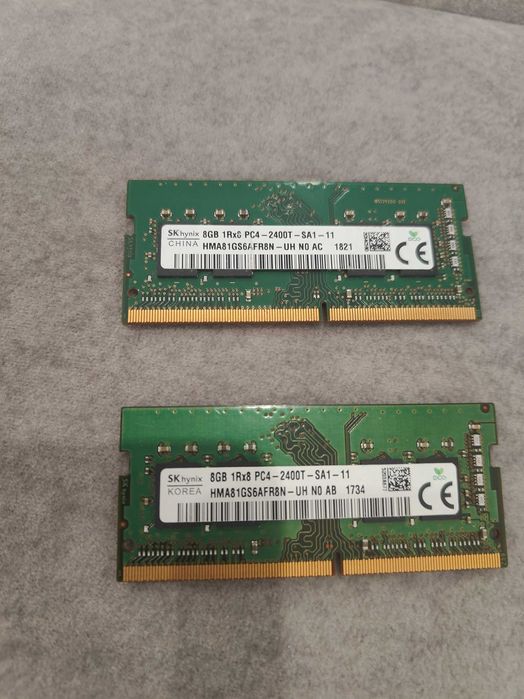 2 kostki RAM po 8 Giga SK Hynix DDR4 do Laptopa