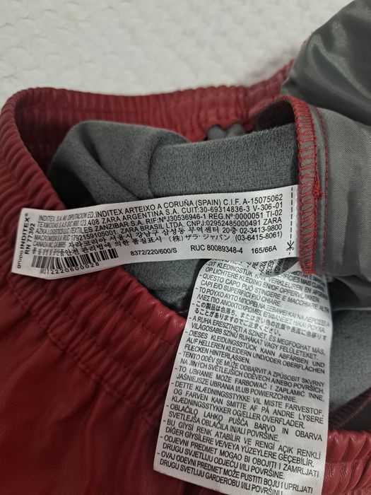 Spodnie damskie Zara,joggery z eco skory