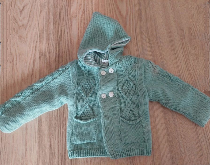 Casaco Malha P/ bebé - Muito Quentinho - 3 / 6 Meses