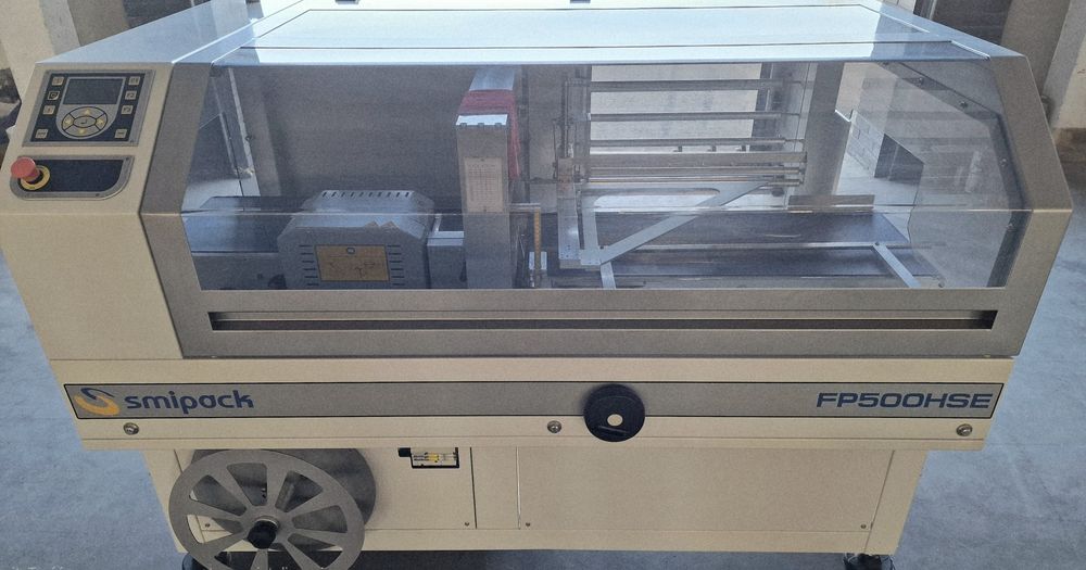 Linia automatyczna Smipack FP500HSE (HS500E) z tunelem T452 i transporterem GH2000/400