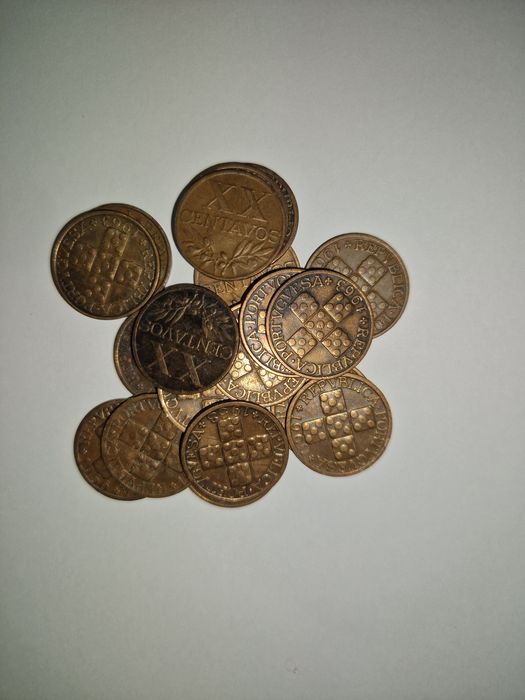 Moedas antigas de centavos