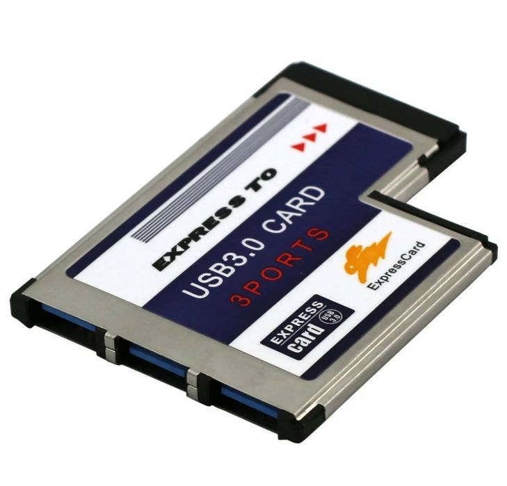 USB 3.0 адаптер для ноутбука

 Підключення: роз'єм ExpressCard 54мм