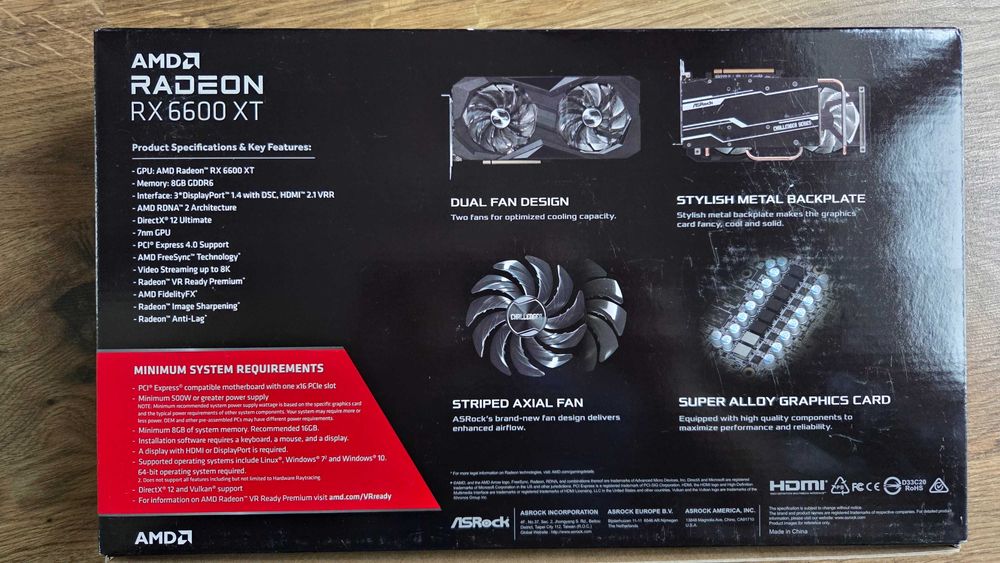 ASRock Radeon RX 6600 XT Challenger 8GB OC GDDR6