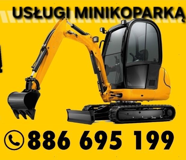 Usługi minikoparką WIERTNICA GLEBOWA pracę ziemne wykopy fundamenty LA