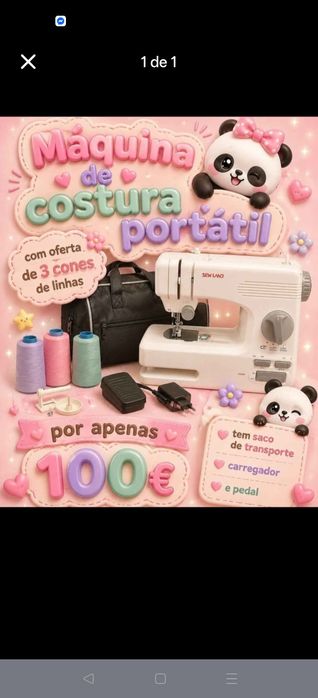 Máquina de costura portátil - negociável