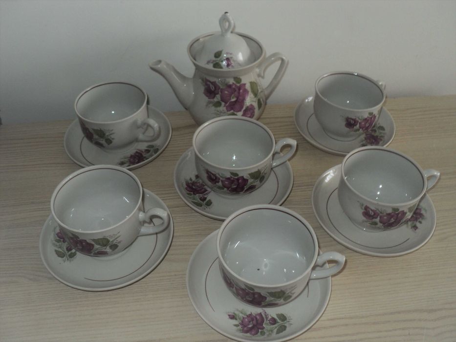 Nowy serwis kawowy 6 szt. dzbanek i cukiernica