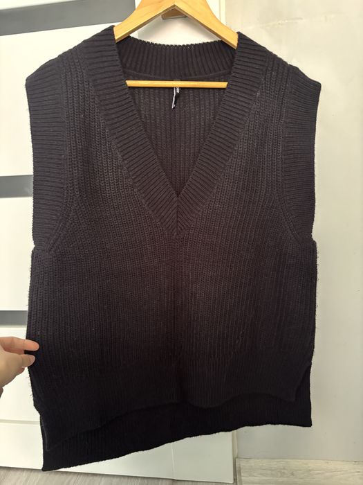 Czarna kamizelka croop autumn fall jesień