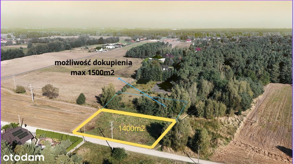 Działka z warunkami zabudowy niedaleko lasu Szałe