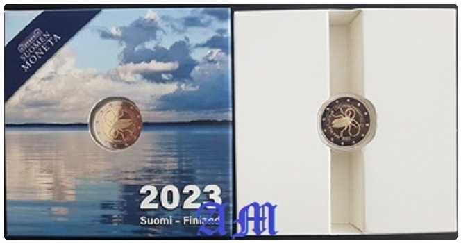 FINLÂNDIA - Moeda 2€ Proteção da Natureza - Escaravelho PROOF