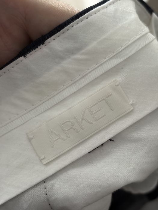 Сині класичні напіввовняні брюки arket