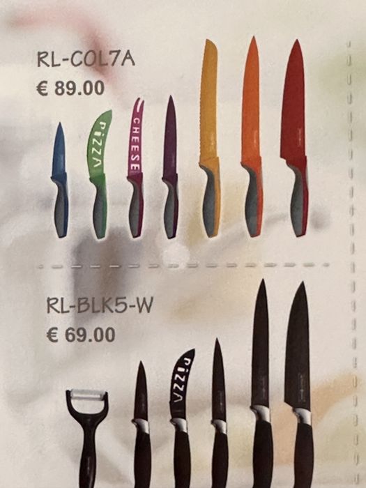 Набір різнокольорових ножів Royalty Line, 7 шт