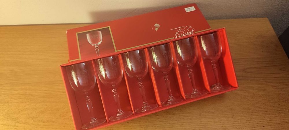 cristal arques - conjunto de 6 taças de licor  18 cl modelo dampierre