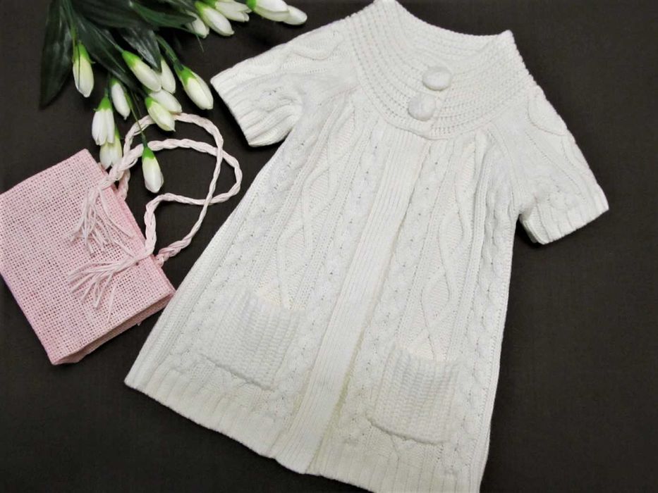 Emma's Garden Нарядный вязаный жилет кардиган 1,5- 3 года Англия