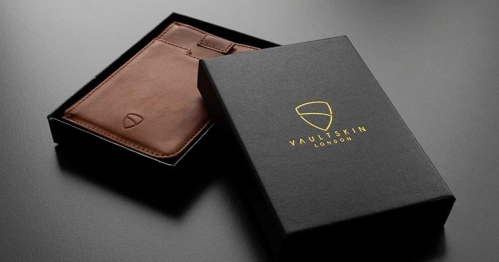 DH3 Męski Mały Portfel Skórzany SLIM Vaultskin Skóra Naturalna RFID