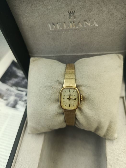 Zegarek damski Hamilton mechaniczny pozłacany au