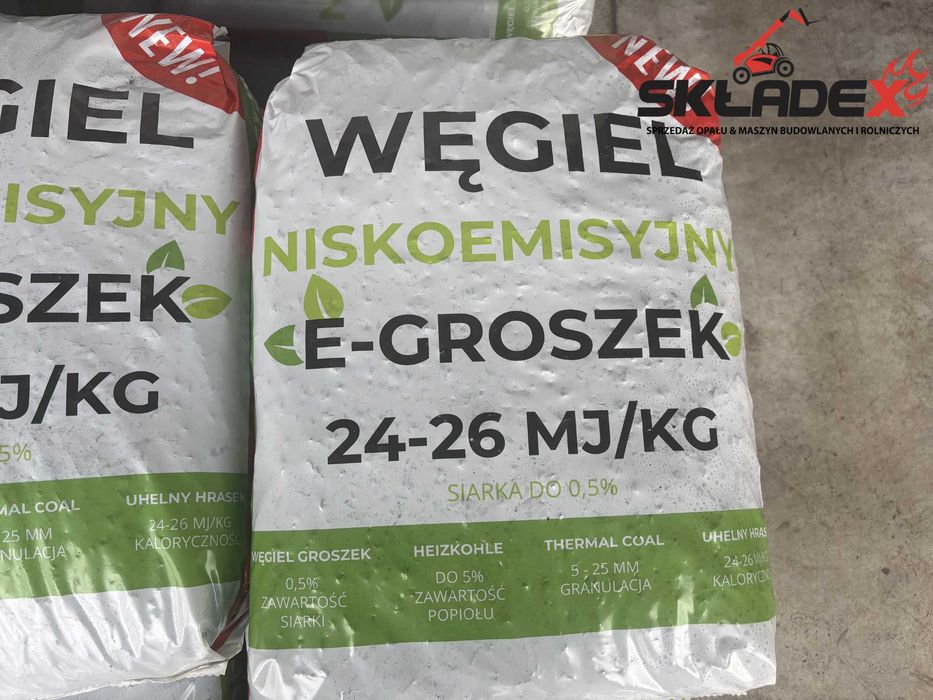 E-Groszek Niskoemisyjny Minimalny Popiół Transport GRATIS
